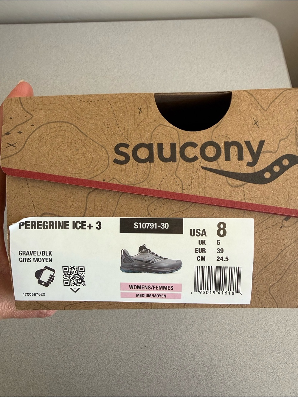 Saucony Peregrine Ice+ 3 - Gravel/Black